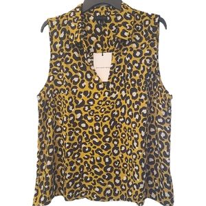 Who What Wear women's leopard print top blouse